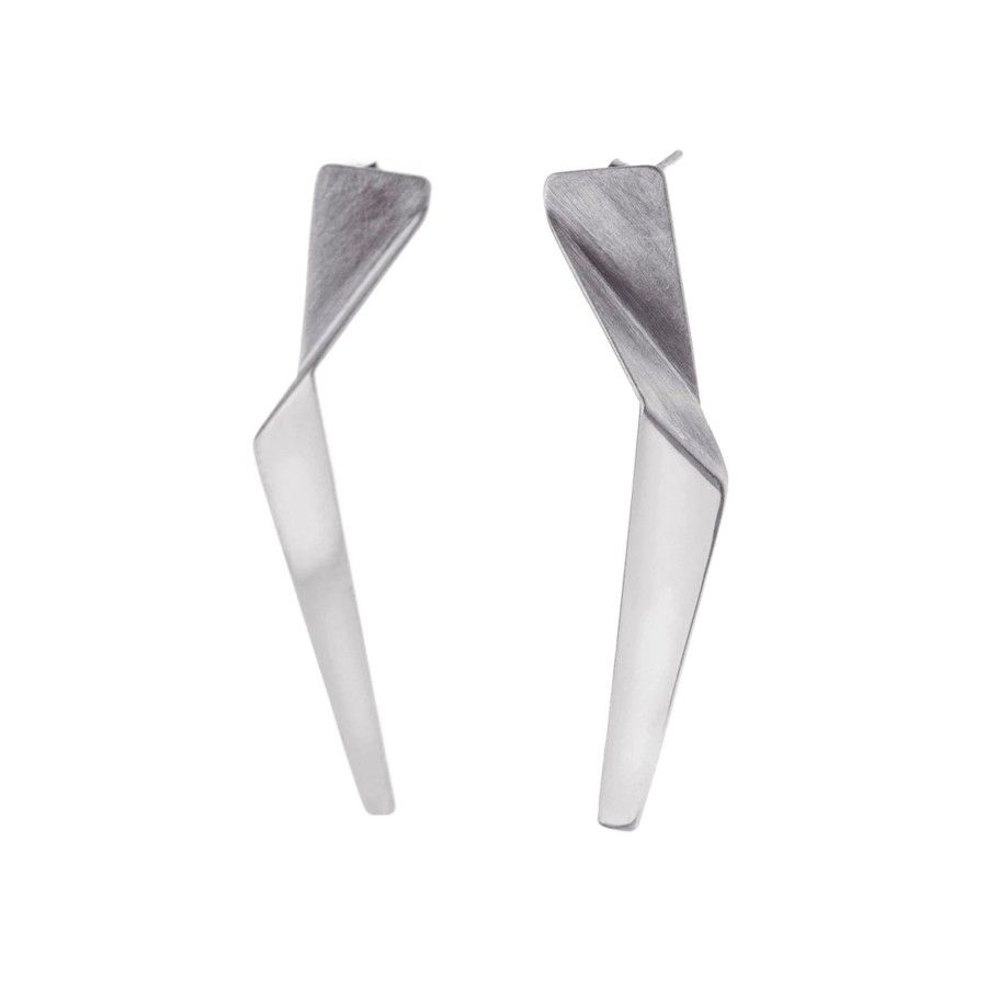 Jewelry Josephs Jewelers Home | Sterling Silver Bent Strip Earrings