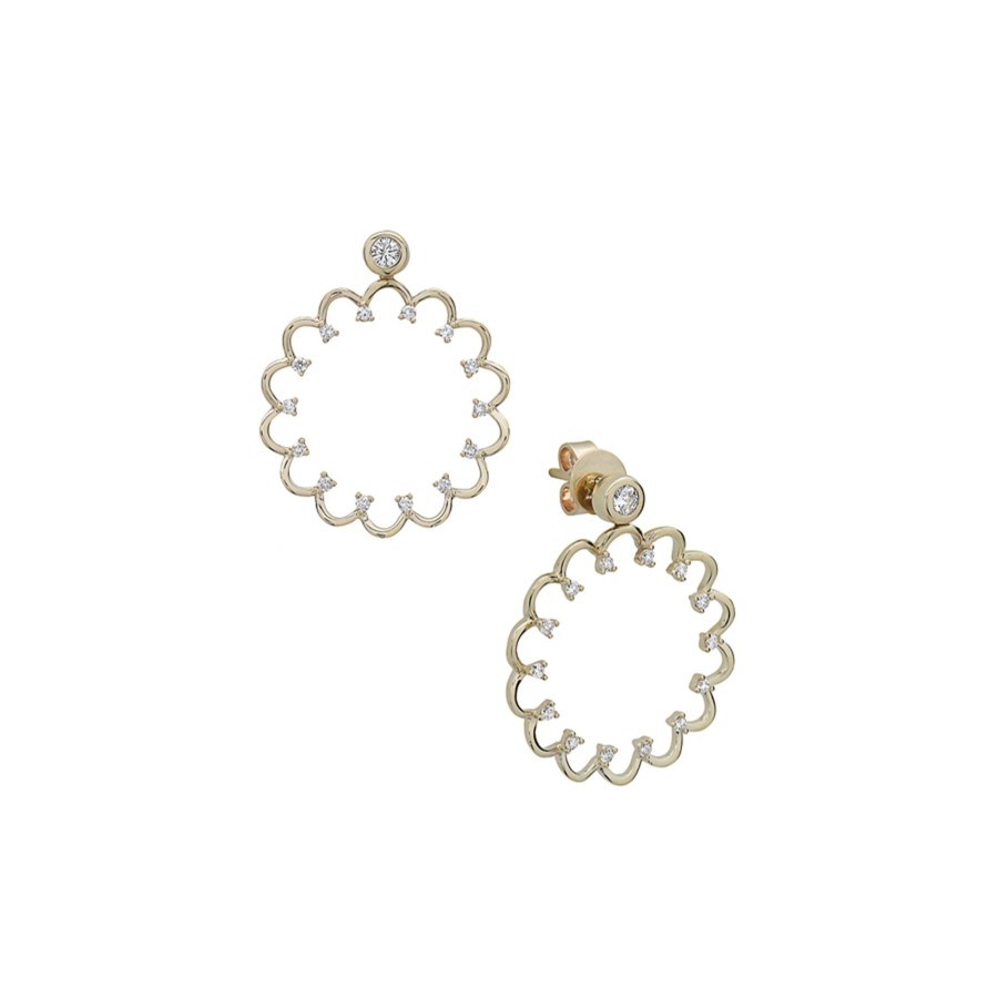 Jewelry Josephs Jewelers Home | 14K Yellow Gold Soleil Diamond Earrings - Josephs Jewelers