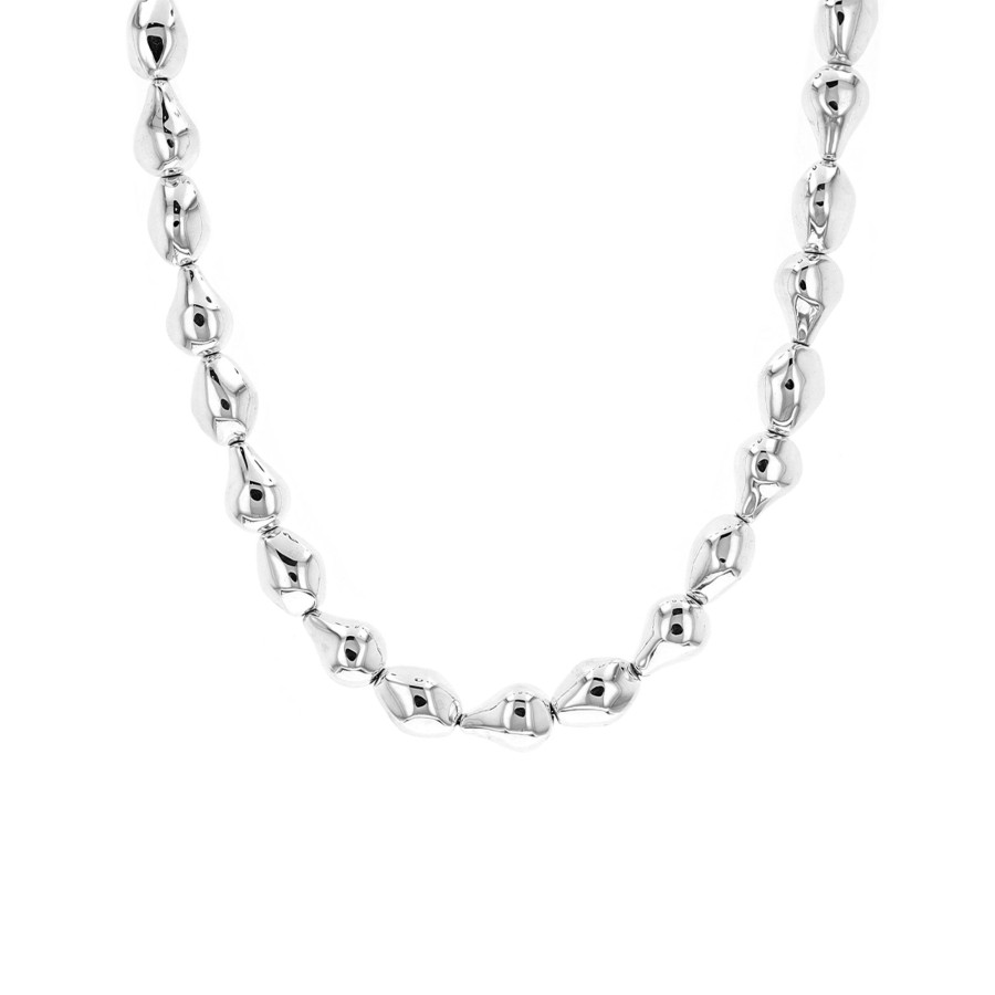 Jewelry Josephs Jewelers Home | Sterling Silver Baroque Bead Necklace