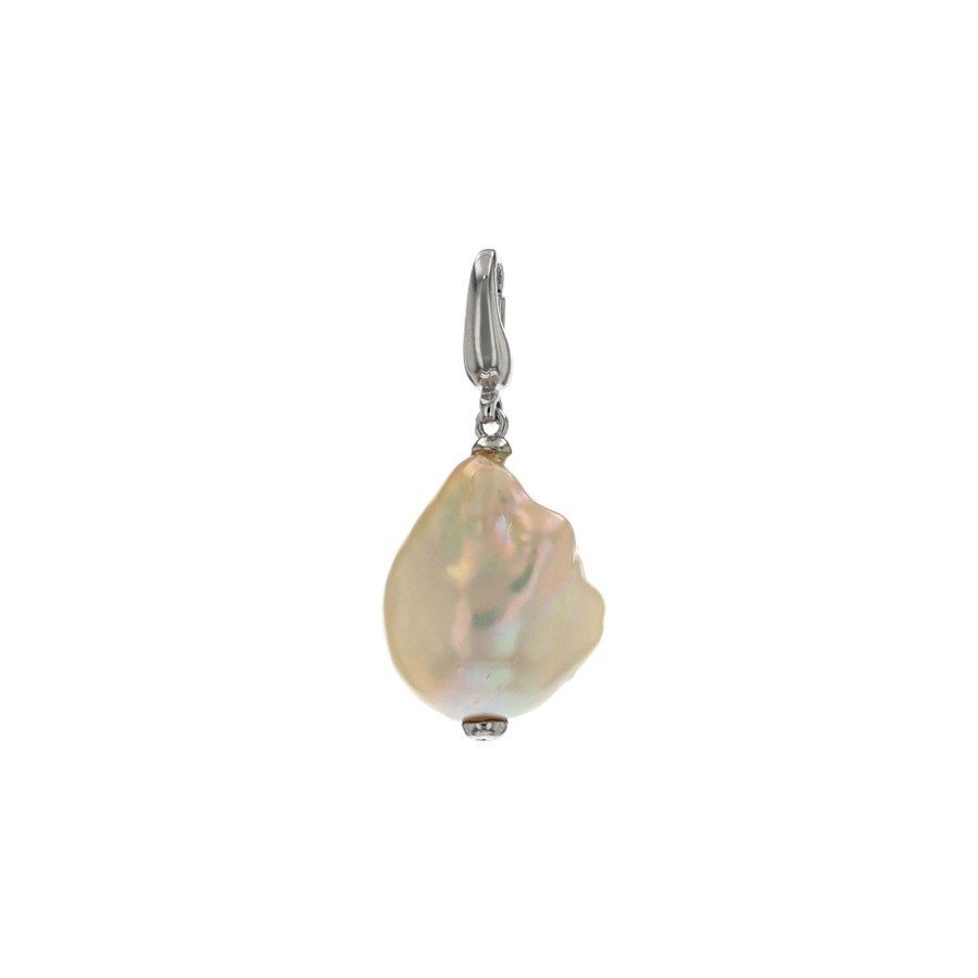 Jewelry Josephs Jewelers Home | Sterling Silver Baroque Pearl Pendant - Josephs Jewelers White