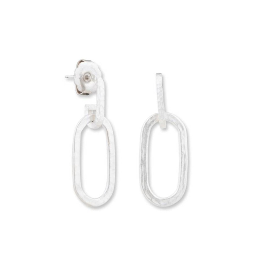 Jewelry Josephs Jewelers Home | Sterling Silver Open Oval Dangle Earrings