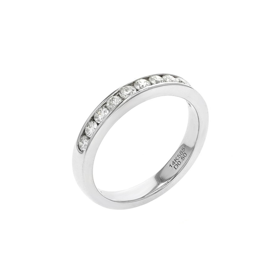 Jewelry Josephs Jewelers Home | Estate 14K Gold 0.50 Carat Diamond Band White