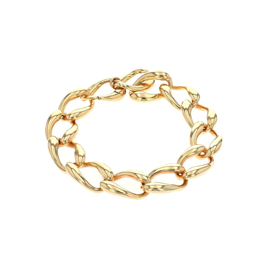 Jewelry Josephs Jewelers Home | 14K Yellow Gold Polished Curb Link Bracelet - Josephs Jewelers