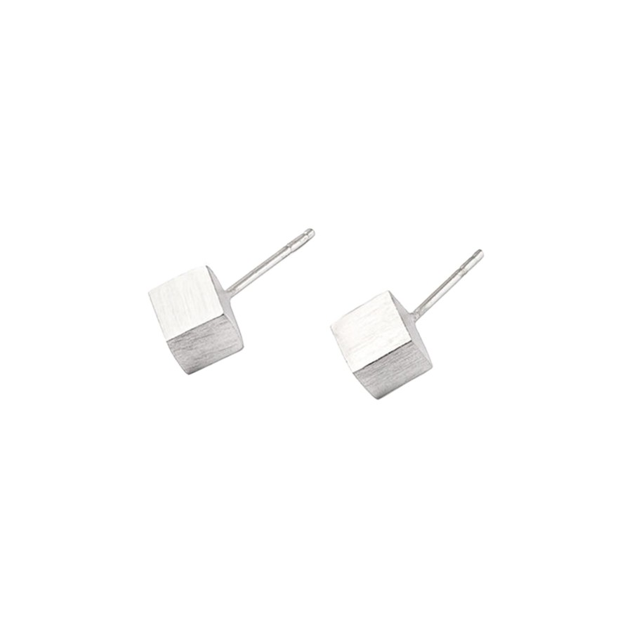 Jewelry Josephs Jewelers Home | Sterling Silver Large Cube Stud Earrings