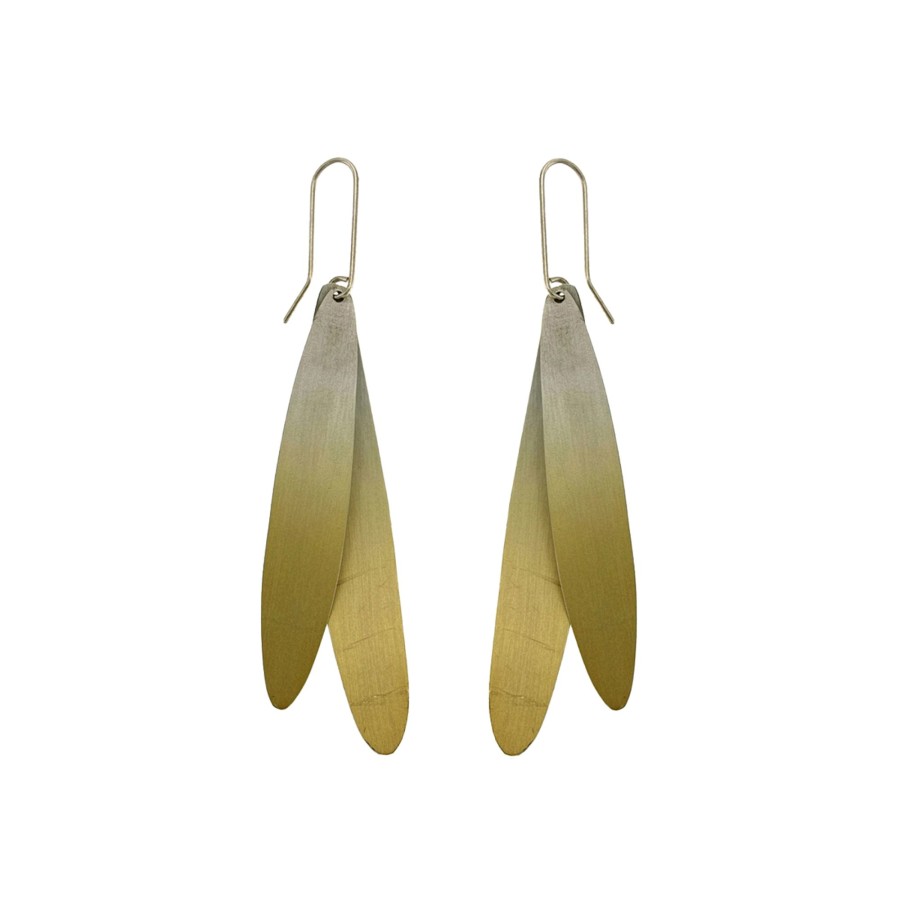 Jewelry Josephs Jewelers Home | Gold Plated Sterling Silver Ombre Petal Dangle Earrings - Josephs Jewelers