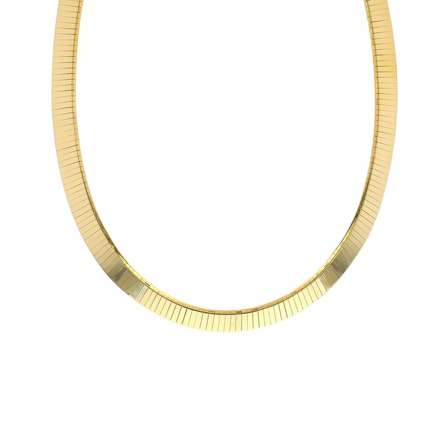 Jewelry Josephs Jewelers Home | Estate 14K Yellow Gold Flat Omega Necklace