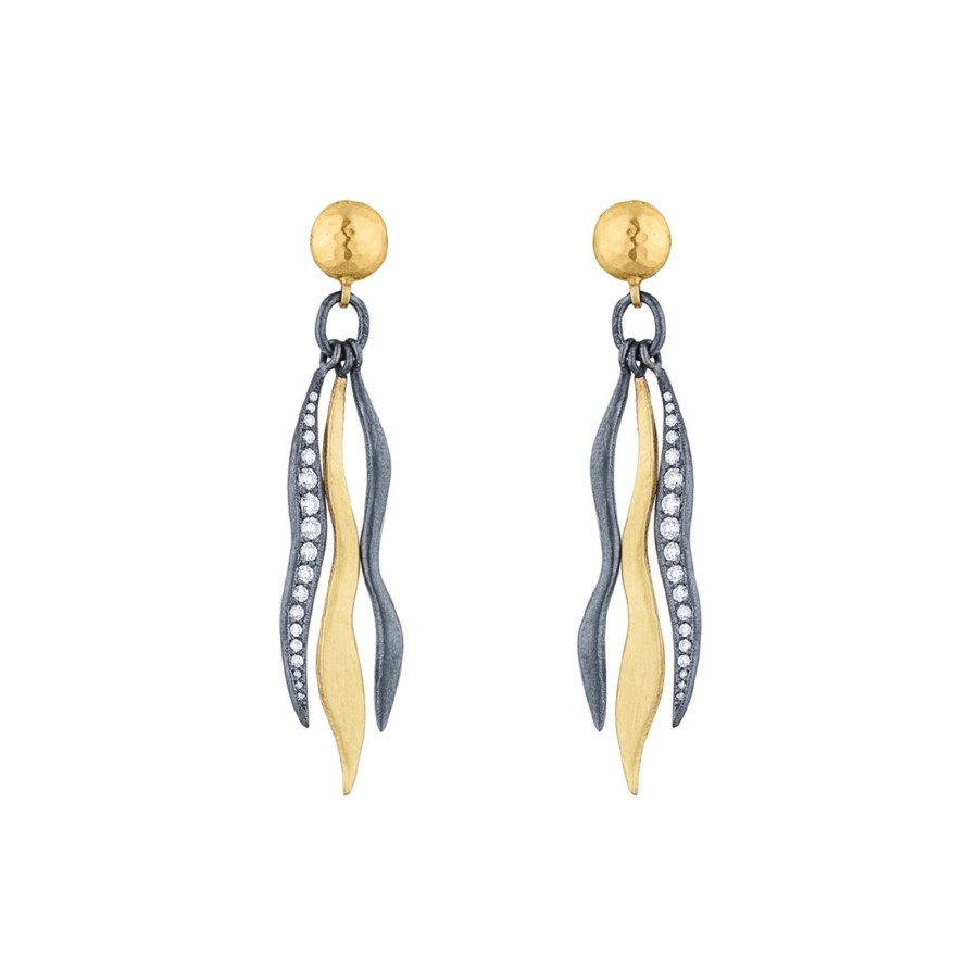 Jewelry Josephs Jewelers Home | Two-Tone Diamond Keller Dangle Earrings - Josephs Jewelers