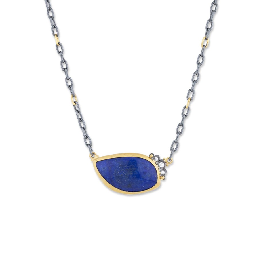 Jewelry Josephs Jewelers Home | Two-Tone Lapis And Diamond Kami Dylan Necklace - Josephs Jewelers Blue