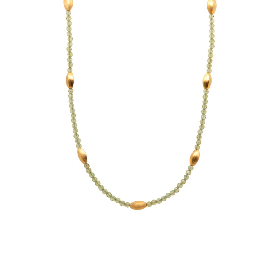 Jewelry Josephs Jewelers Home | Gold Plated Sterling Silver Peridot Bliss Necklace - Josephs Jewelers Green