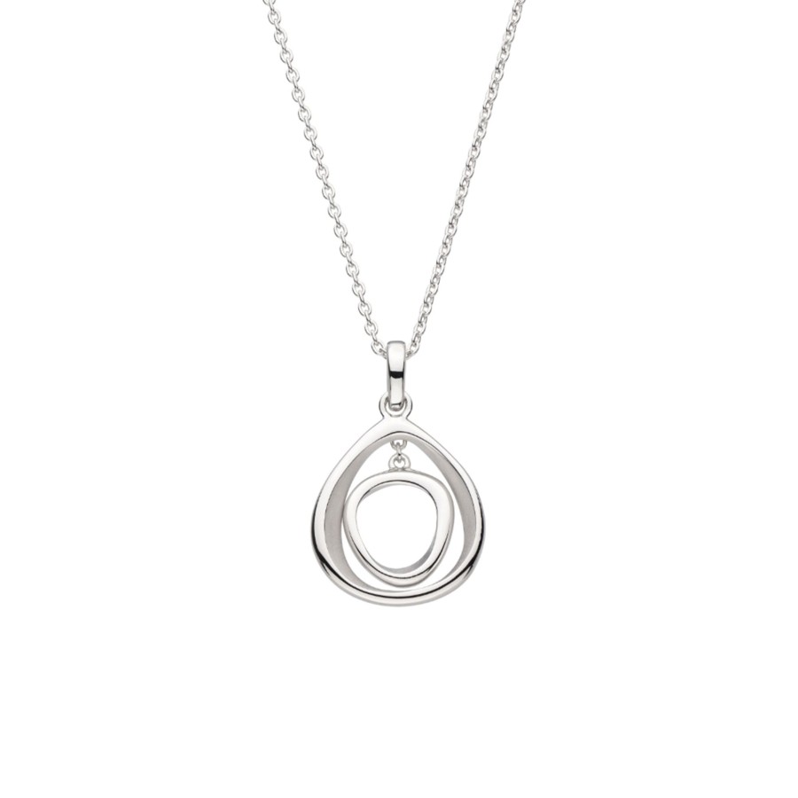 Jewelry Josephs Jewelers Home | Sterling Silver Layered Shapes Pendant With Chain