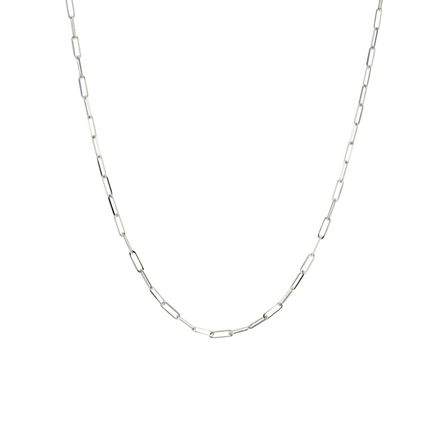 Jewelry Josephs Jewelers Home | 14K White Gold Paperclip Chain - Josephs Jewelers