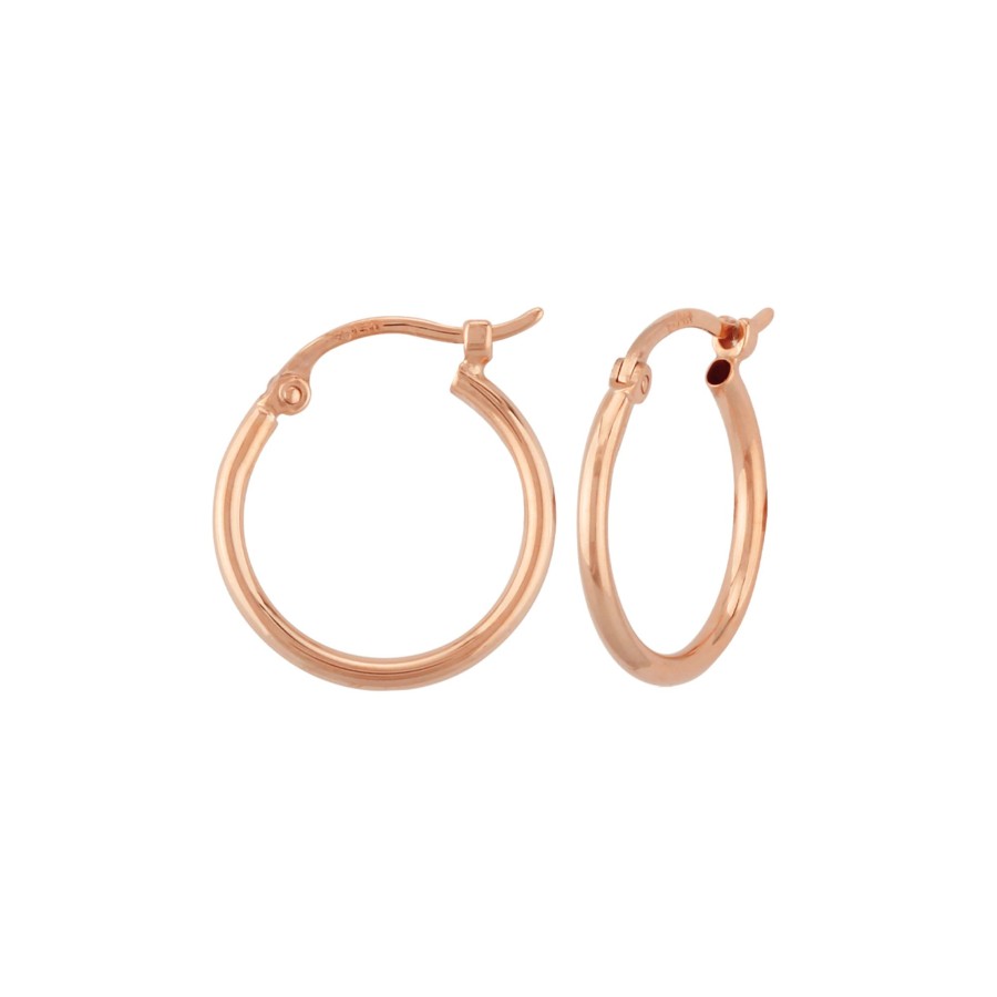 Jewelry Josephs Jewelers Home | 14K Rose Gold Tube Hoop Earrings