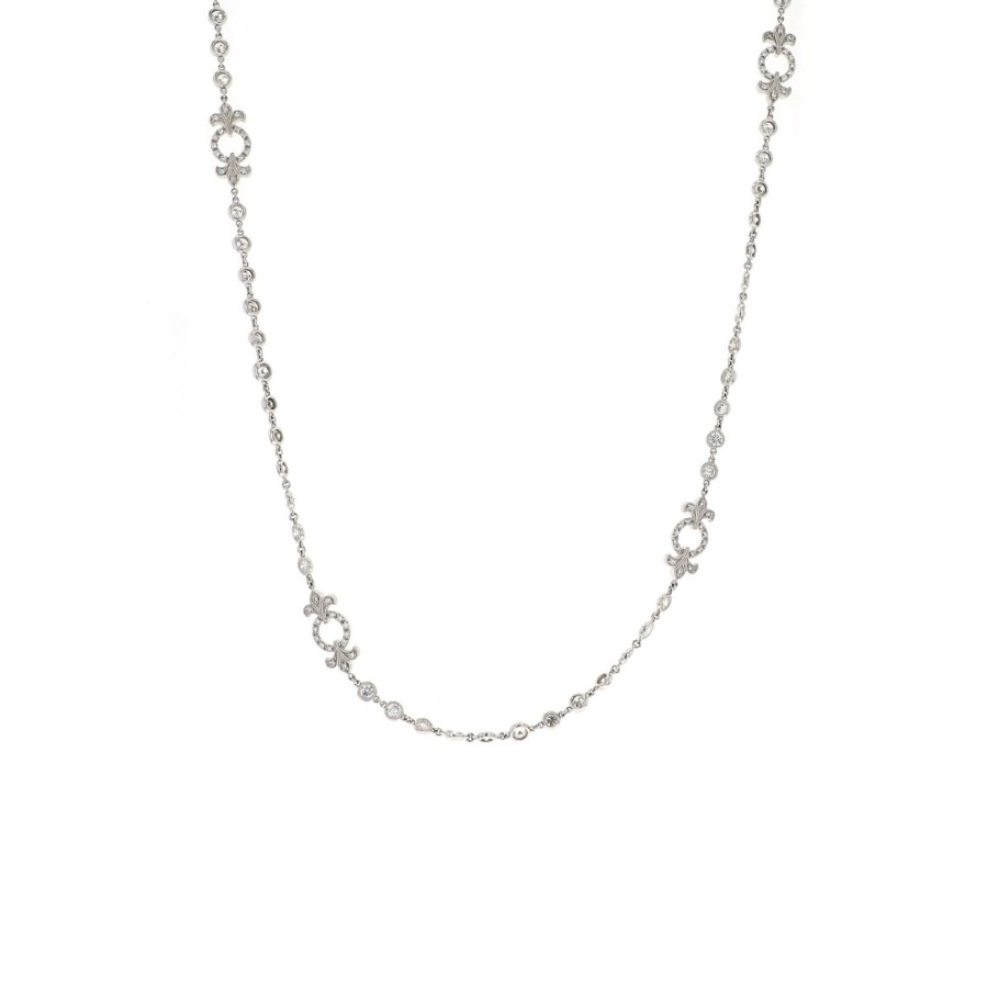 Jewelry Josephs Jewelers Home | Platinum 13.16 Carat Fancy Diamond Necklace - Josephs Jewelers White