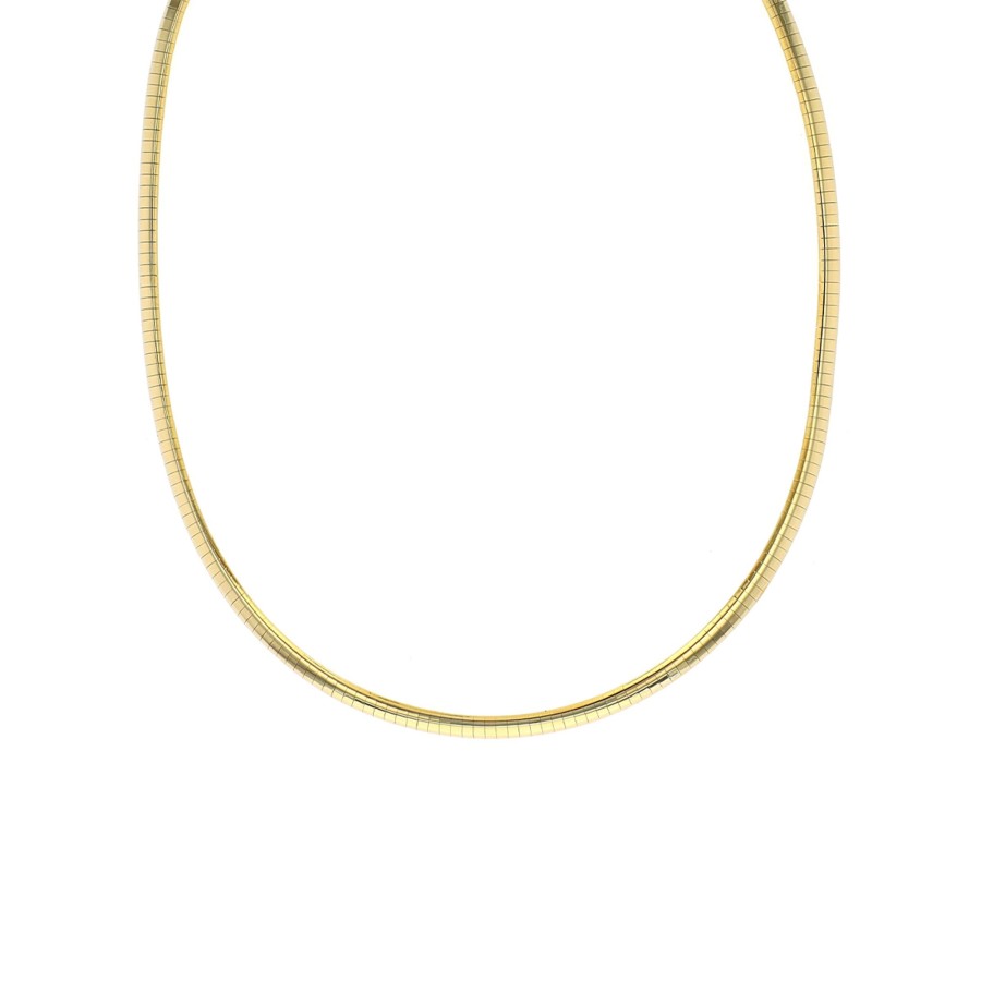 Jewelry Josephs Jewelers Home | Estate 14K Yellow Gold Domed Omega Necklace