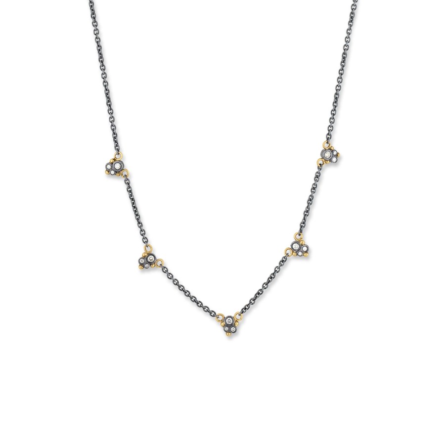 Jewelry Josephs Jewelers Home | Two-Tone Dylan Diamond Station Necklace - Josephs Jewelers