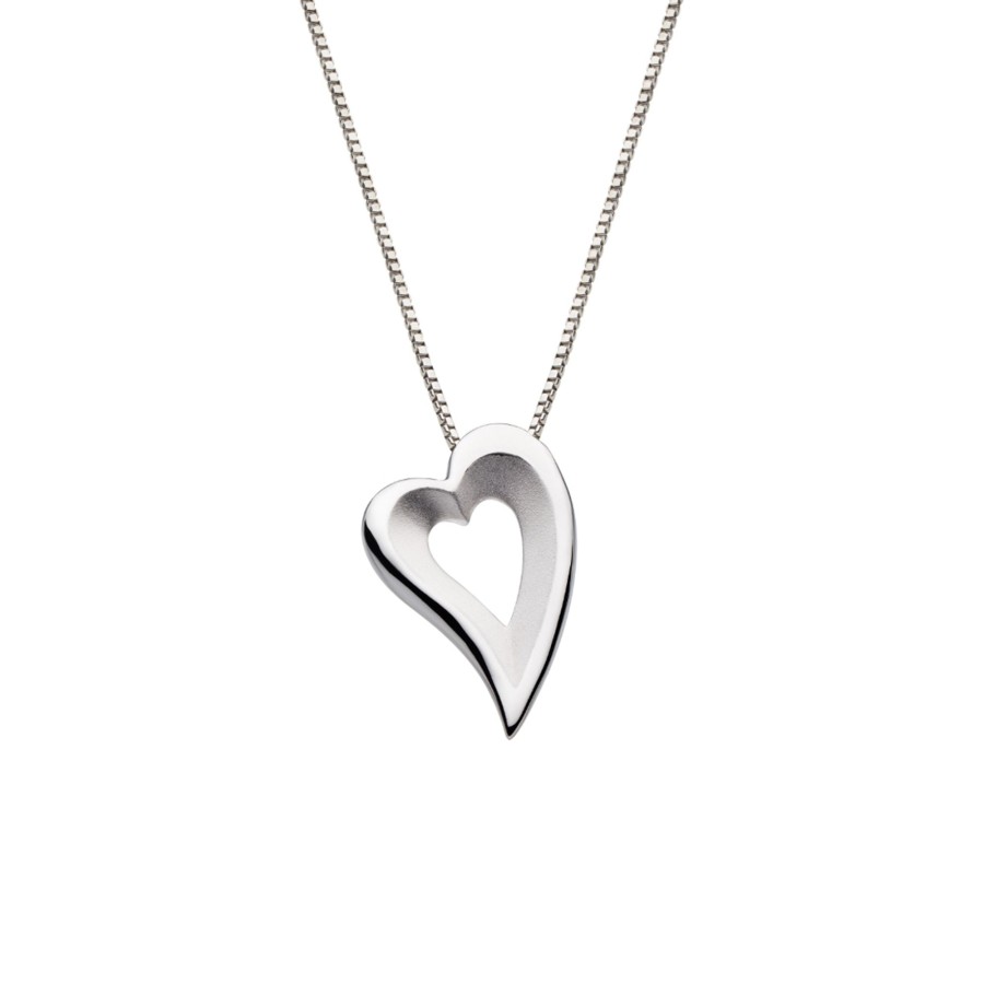 Jewelry Josephs Jewelers Home | Sterling Silver Heart Slider Necklace