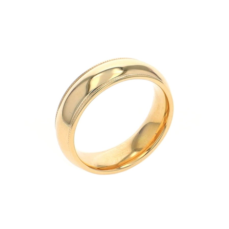 Jewelry Josephs Jewelers Home | Estate 14K Yellow Gold Milgrain Wedding Band