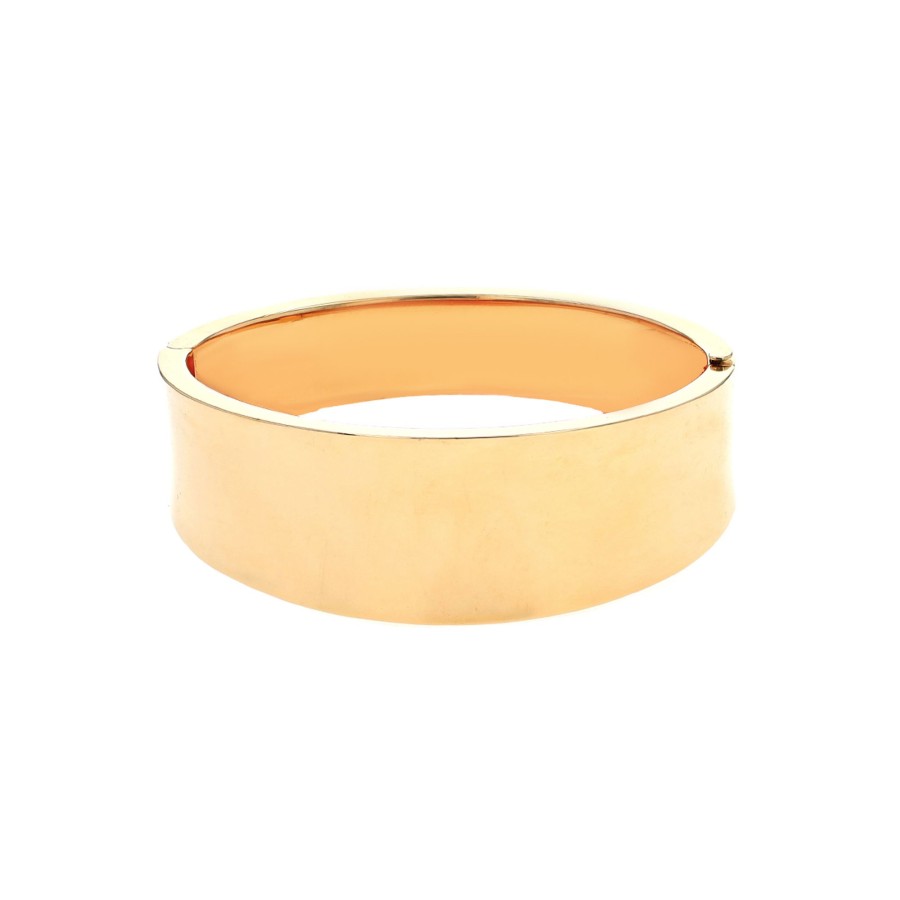 Jewelry Josephs Jewelers Home | Estate 14K Yellow Gold Polished Concave Bangle Bracelet - Josephs Jewelers