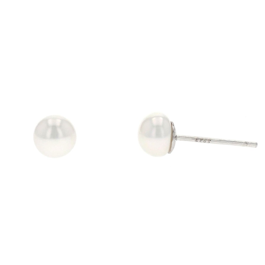 Jewelry Josephs Jewelers Home | Sterling Silver Freshwater Pearl Earrings White