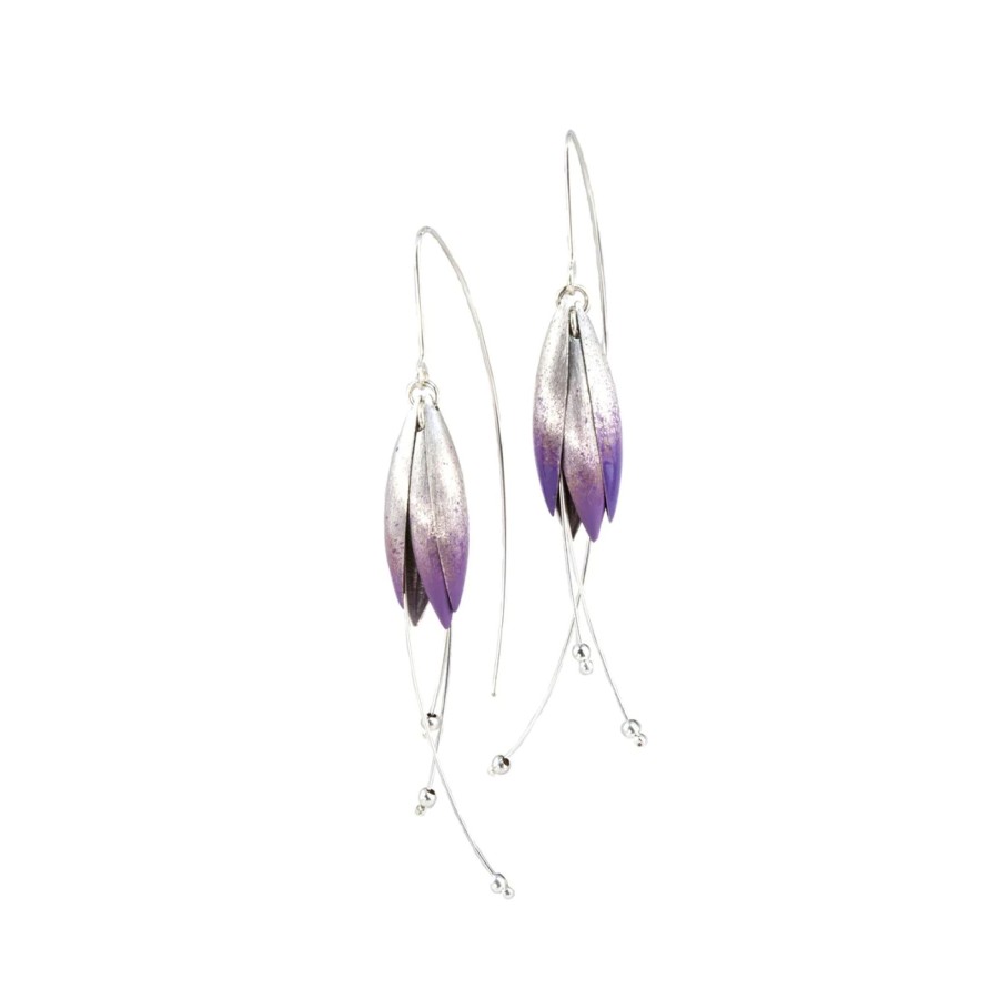 Jewelry Josephs Jewelers Home | Sterling Silver Shaded Lavender Petal Earrings Purple