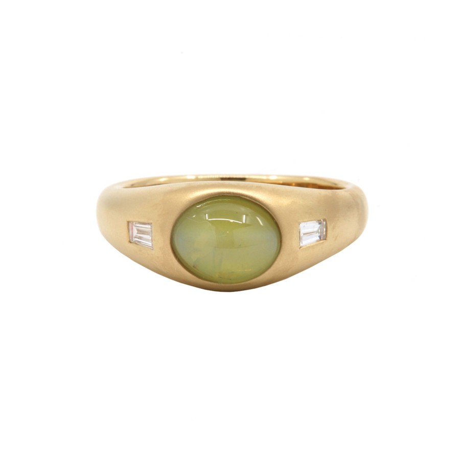 Jewelry Josephs Jewelers Home | 14K Yellow Gold Gents Chrysoberyl Ring Green