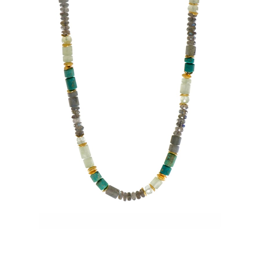 Jewelry Josephs Jewelers Home | Yellow Gold Plated Sterling Silver Multistone Necklace - Josephs Jewelers Green