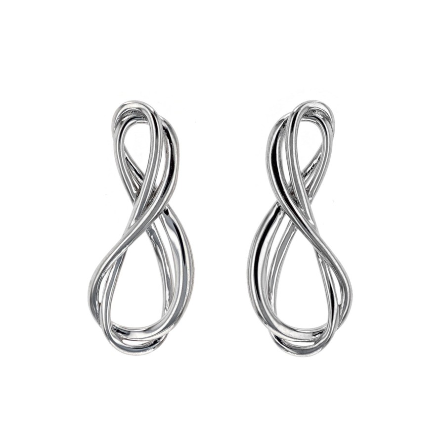 Jewelry Josephs Jewelers Home | Sterling Silver Double Infinity Earrings - Josephs Jewelers