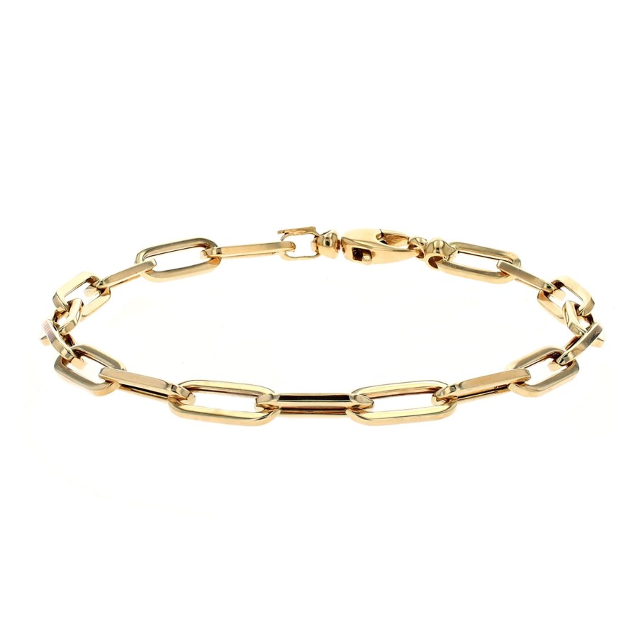 Jewelry Josephs Jewelers Home | 14K Yellow Gold Paperclip Link Bracelet - Josephs Jewelers