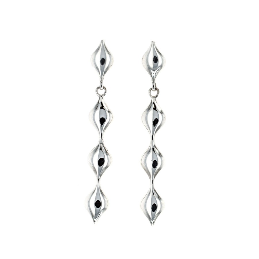 Jewelry Josephs Jewelers Home | Sterling Silver Curvy Drop Earrings - Josephs Jewelers